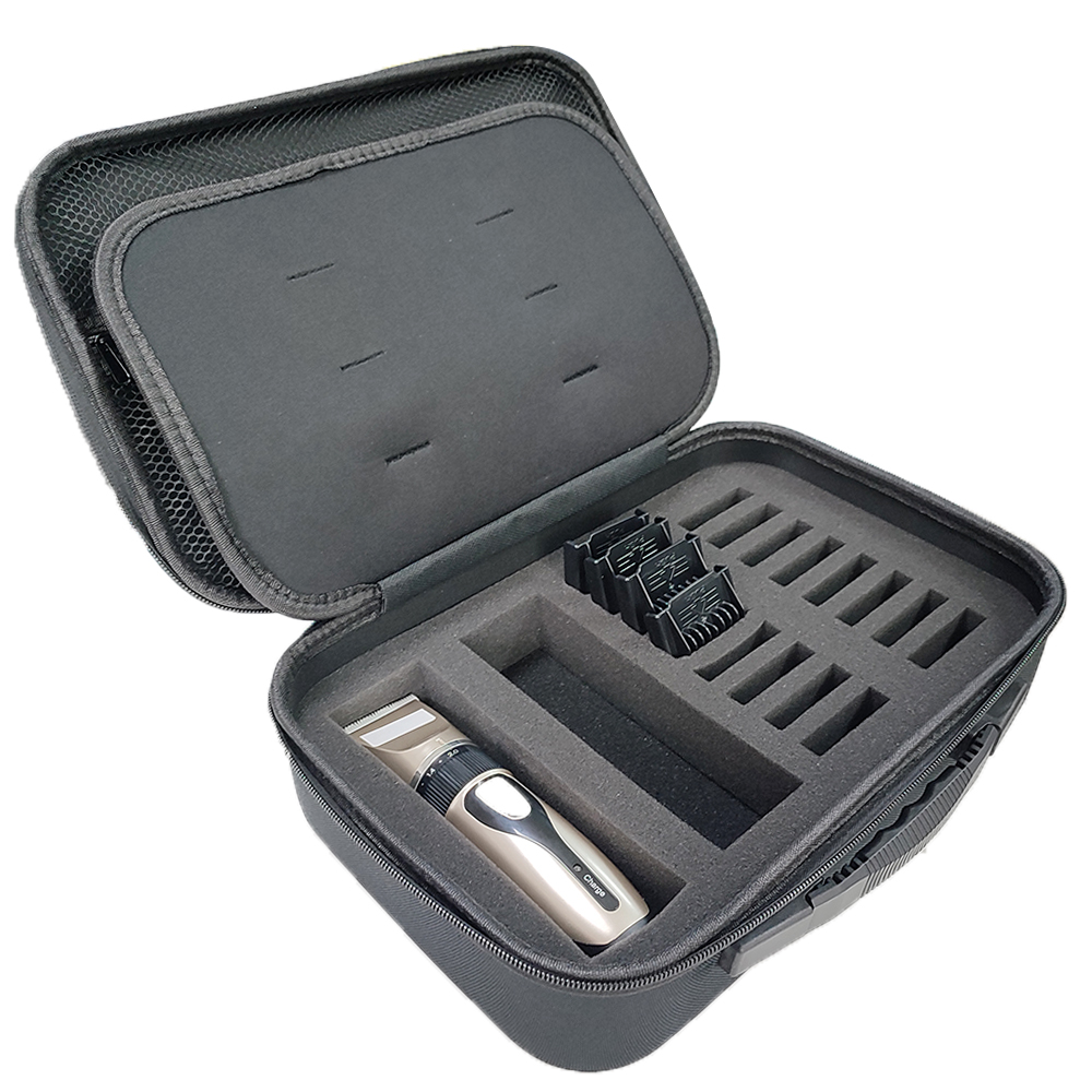 Travel Router Accessories - ヘアクリッパー用ハードケース、伸縮性ストラップ付き、ヘアカット理髪ツールケース、旅行用収納バッグ、トリマーボックス、EVAバッグ、男性へのギフト