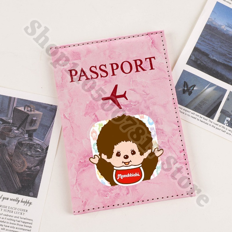 Travel Accessories Kids - 大人子供漫画かわいいパスポートカバーケース旅行用アニメモンチッチイドクリエイティブ ID カードホルダー女性女の子誕生日ギフト 2026