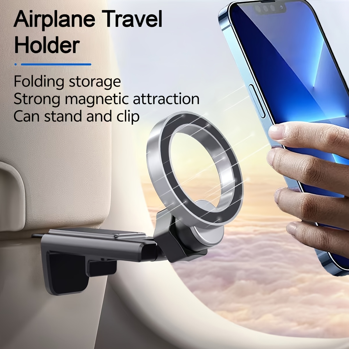 Phone Holder Airplane - 磁気携帯電話ホルダー飛行機旅行必需品電話ホルダーデスクトップ携帯電話ホルダートレイテーブルユニバーサル電話ホルダー