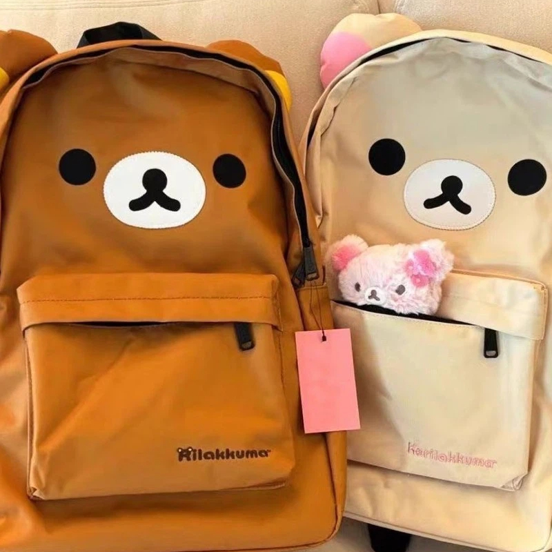 Travel Accessories In Japan - 新しいバックパックかわいいヒグマ大容量漫画和風カジュアル多用途スクールバックパック大人女性のための毎日の旅行