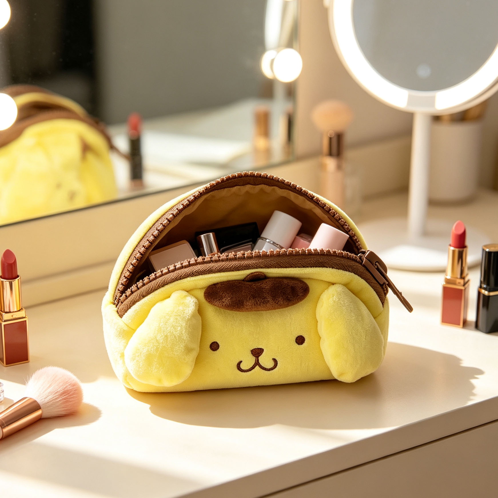 Travel Accessories Dog - かわいいぬいぐるみ大容量漫画犬ぬいぐるみ文房具バッグポータブル化粧品メイクアップバッグ学校旅行収納バッグ