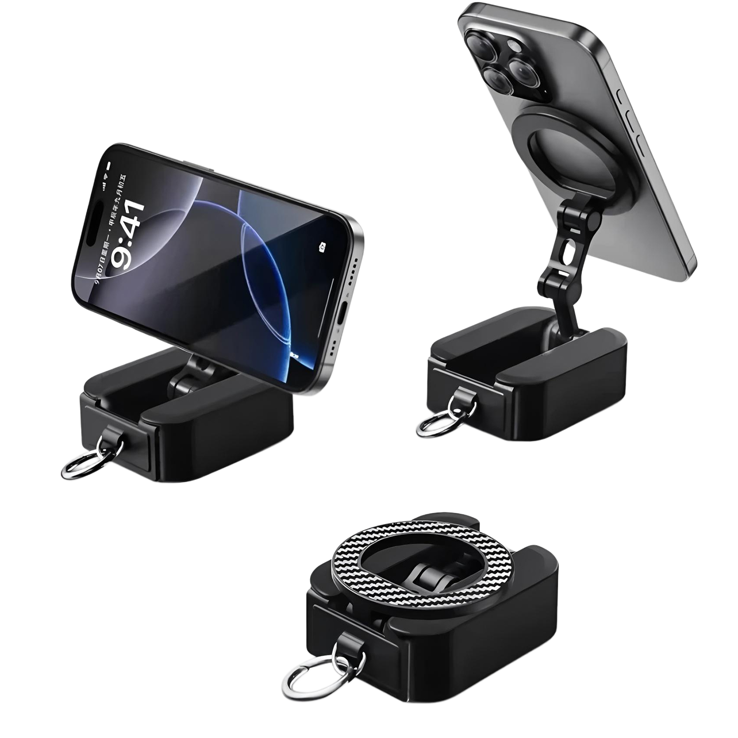 Phone Holder Airplane - 折りたたみ式伸縮磁気スマホスタンド 携帯用旅行マウントホルダー デスク 飛行機 電車 iPhone