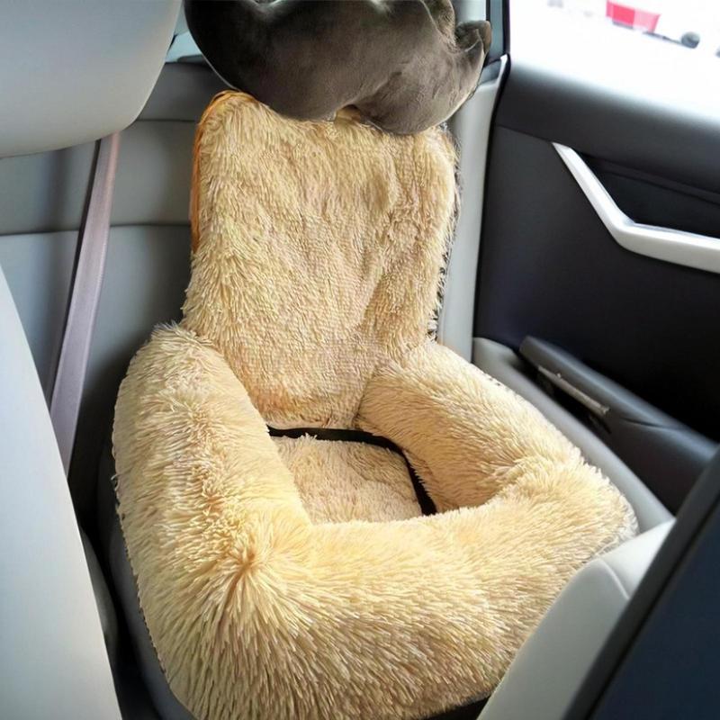 Travel Accessories Dog - 犬用ブースターカーシート、ソフトな子犬用カーシート、滑り止め付き犬用旅行用ベッド、車後部座席用ケネル、ぬいぐるみペットマット、車内アクセサリー