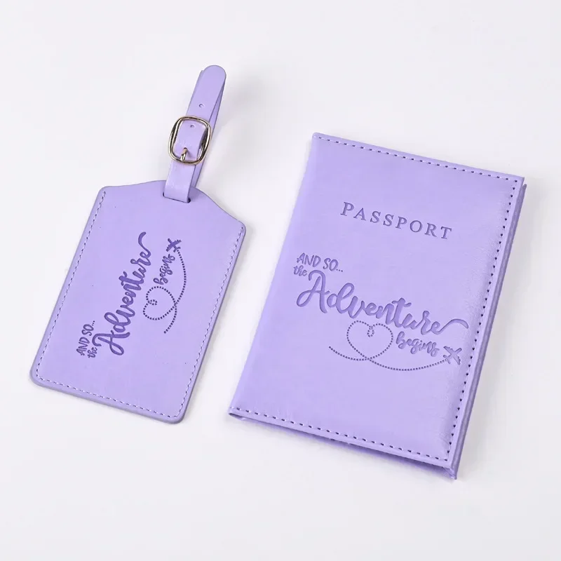 Travel Accessories For Plane - 合成皮革パスポートホルダー,チケットホルダー,IDとクレジットカードホルダー,紫,ユニセックス,新品