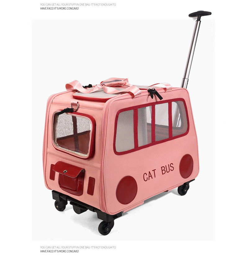 Travel Accessories Dog - 多機能ペット用トラベルトロリーケース ポータブル猫/犬用キャリーバッグ ジッパー開閉式 折りたたみ式頑丈ペット用荷物バッグ アウトドア旅行用
