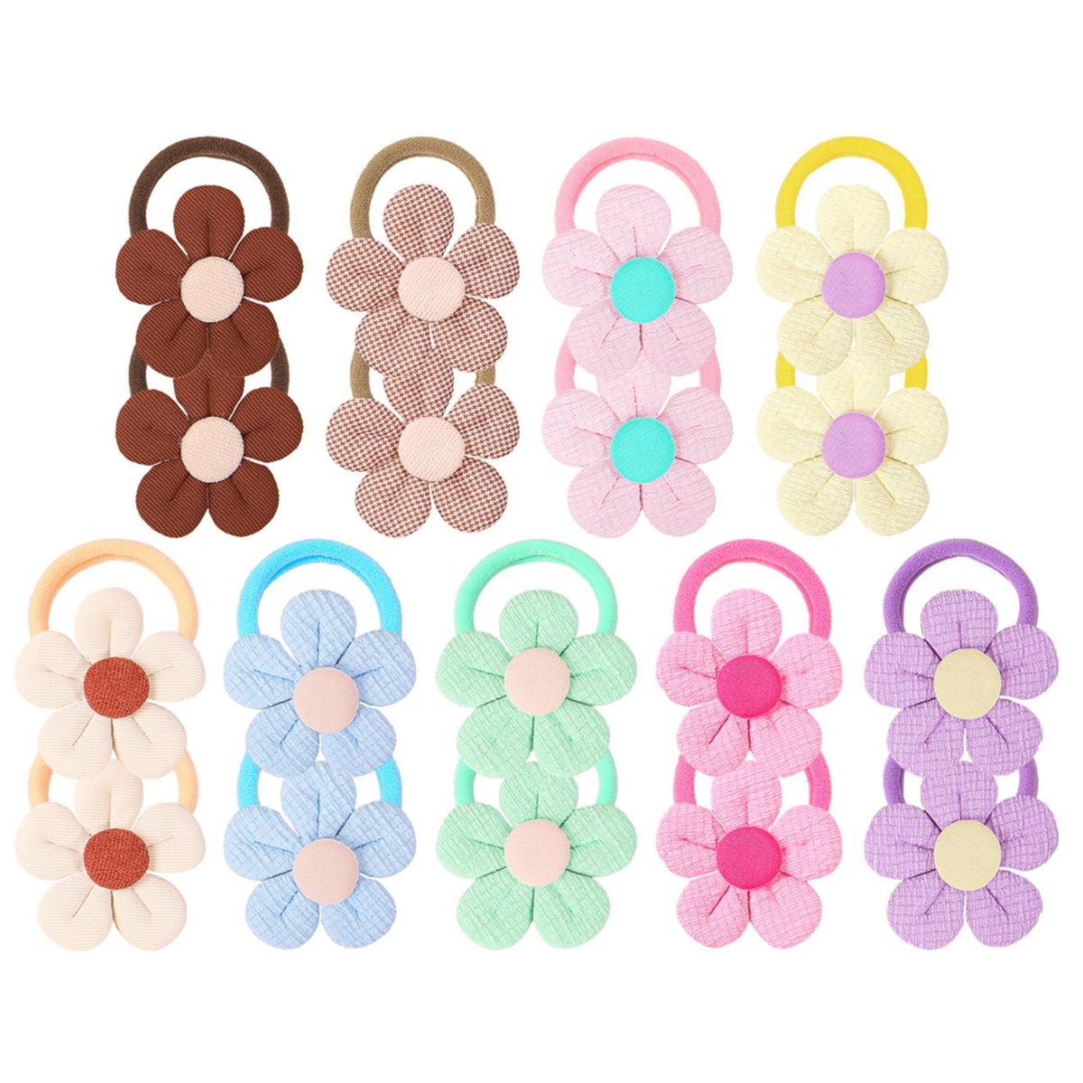 Travel Accessories Kids - 18 個ひまわりヘアネクタイキッズガールズヘアバンド弾性ナイロンヘッドバンドフローラルポニーテールホルダーヘアアクセサリー子供女の子用
