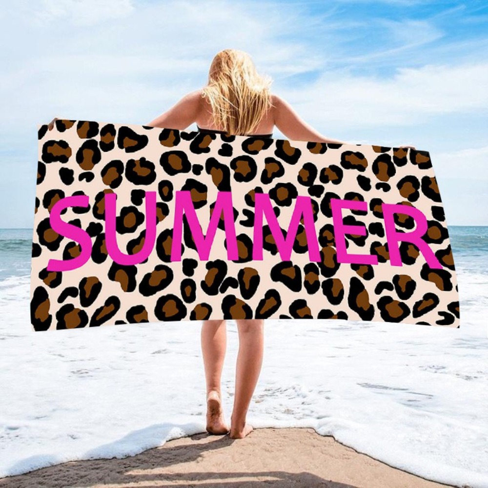 Travel Towel Quick Dry - ヒョウ柄バスタオル 70x140CM ビーチ水泳速乾吸水ビーチタオルアウトドア旅行キャンプビーチブランケット