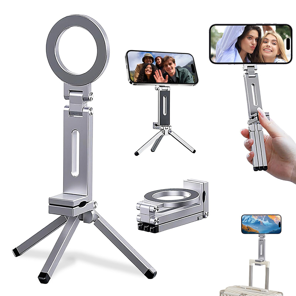Phone Holder Airplane - スマホ三脚 磁気式スマホホルダー スタンド 折りたたみ式 360度回転 °
