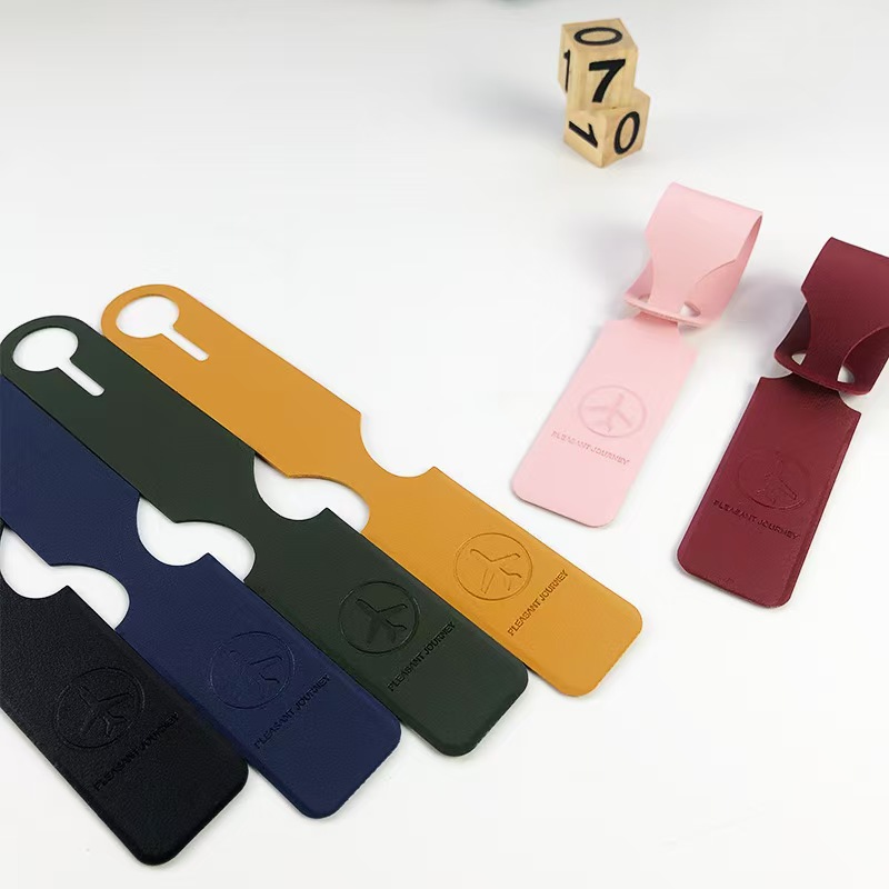 Travel Accessories Designer - パーソナライズされたトラベルラゲージタグ PUレザー スーツケース アドレスIDラベル 飛行機デザイン DIYマーク