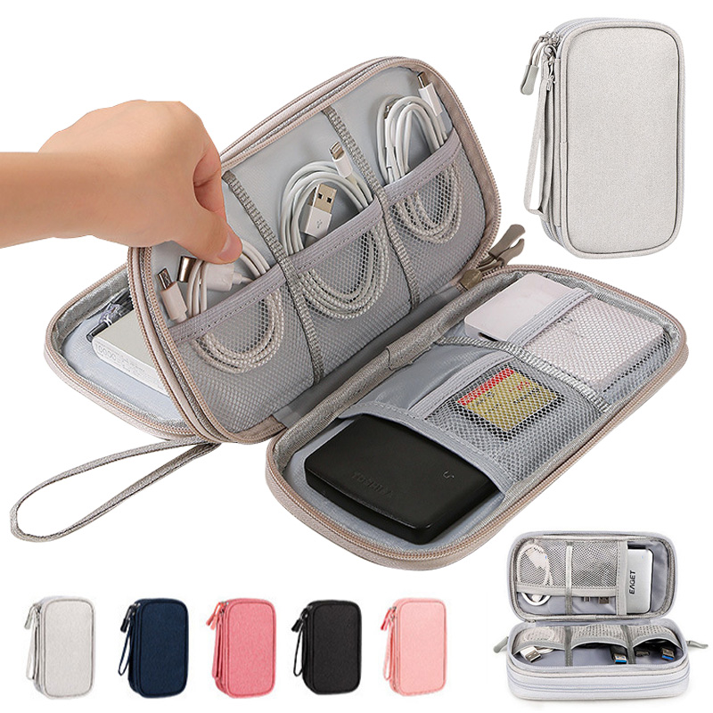 Cable Organizer Travel - 多色ポータブルトラベルデジタル収納バッグ - 充電器、USBケーブル、モバイルバッテリー、イヤホン用電子機器ケーブルオーガナイザーポーチ