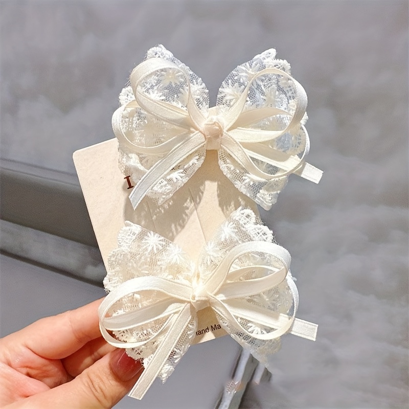 2 個エレガントなレースの弓ヘアピン女性のファッション赤いリ - Travel Accessories Designer のレビューと価格