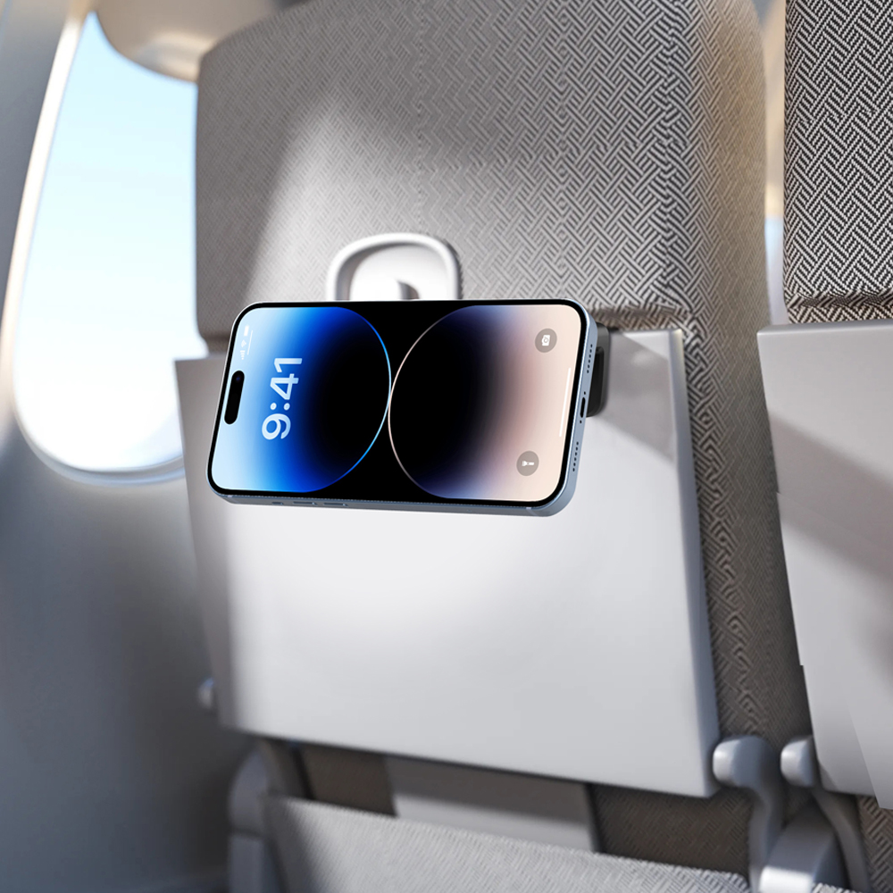 磁気式飛行機用スマホホルダー トラベル360 °   回転調 - Phone Holder Airplane のレビューと価格