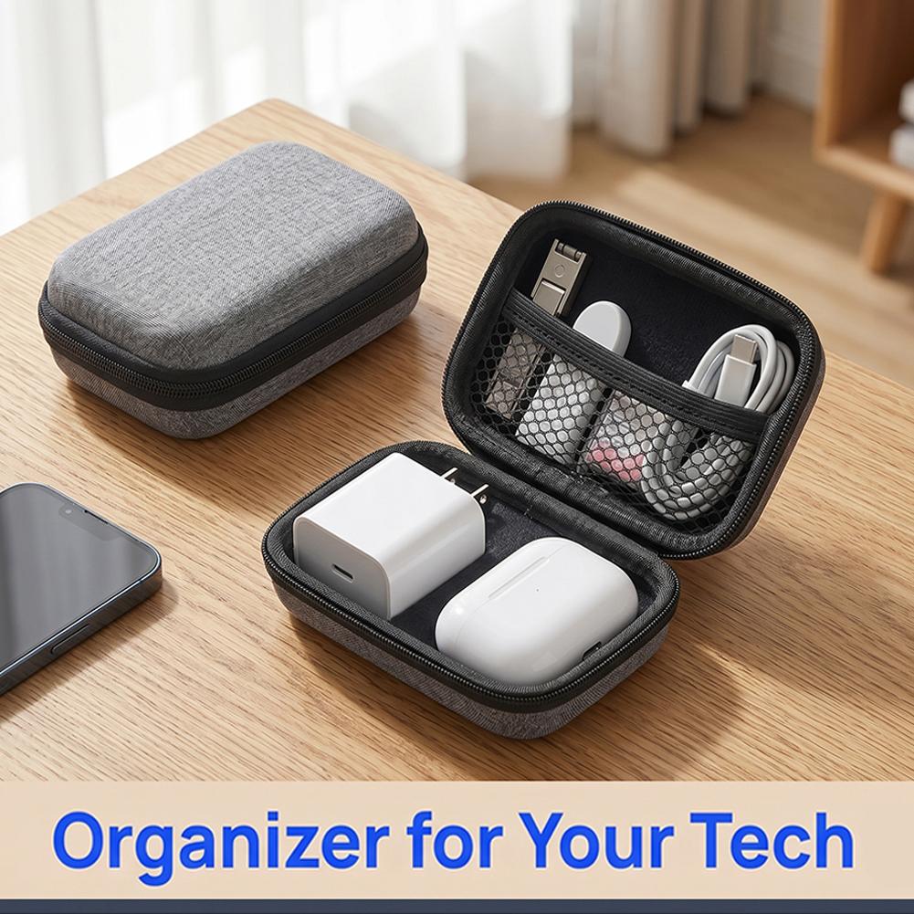 ビジネスヘッドフォンバッグポータブルジッパーイヤホン収納バッ - Cable Organizer Travel のレビューと価格