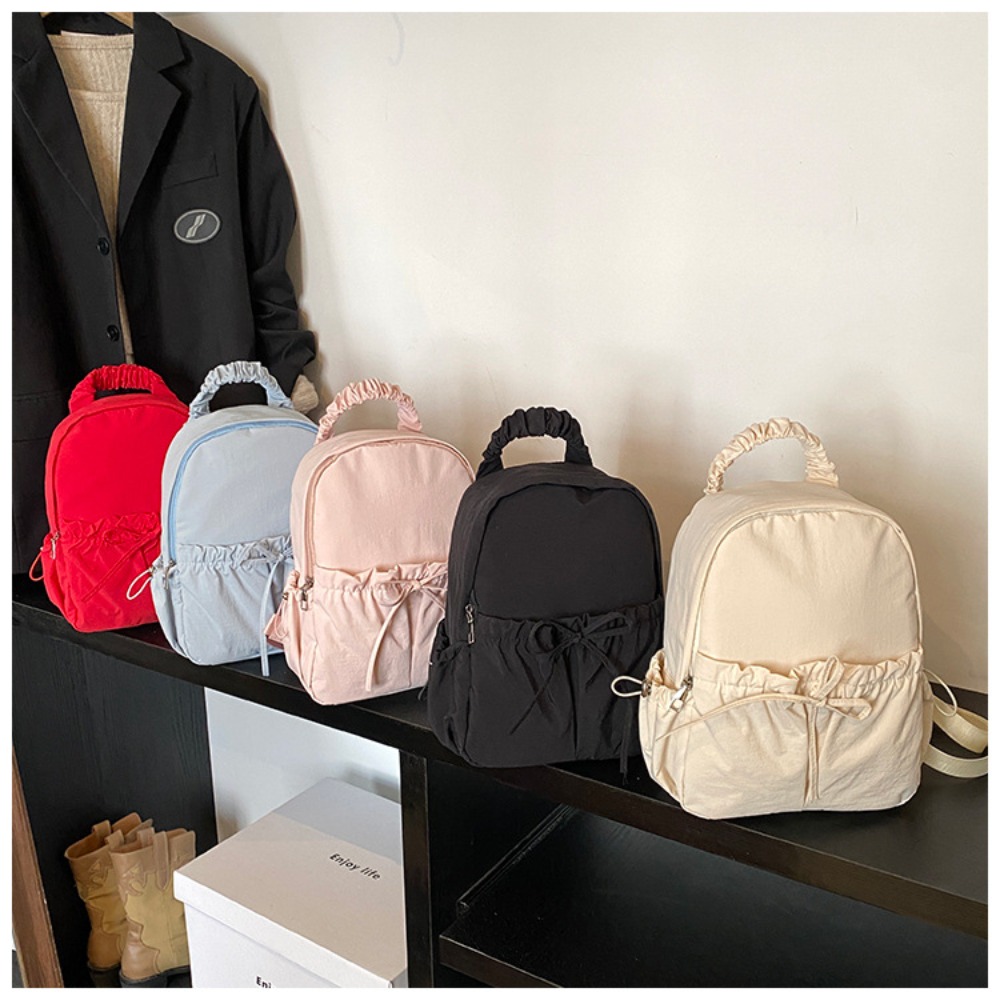 和風の女性用バックパック、軽量ファッション学生バッグ、リボン - Travel Accessories In Japan のレビューと価格