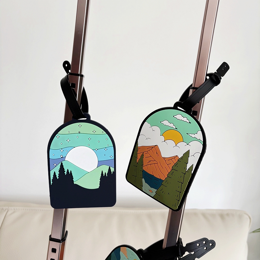 1/3/6 個の風景荷物タグ、駅旅行荷物チェックイン、紛失防 - Travel Accessories Personalised のレビューと価格