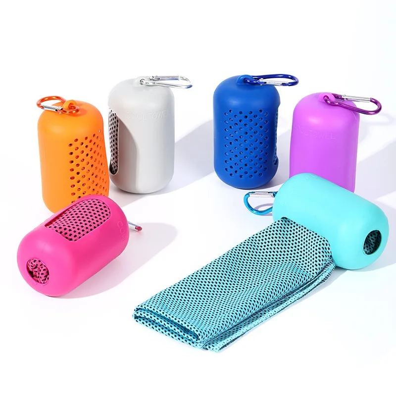 携帯用カプセルケース付き冷却タオル 速乾性 瞬間冷却 スポー - Travel Towel Quick Dry のレビューと価格