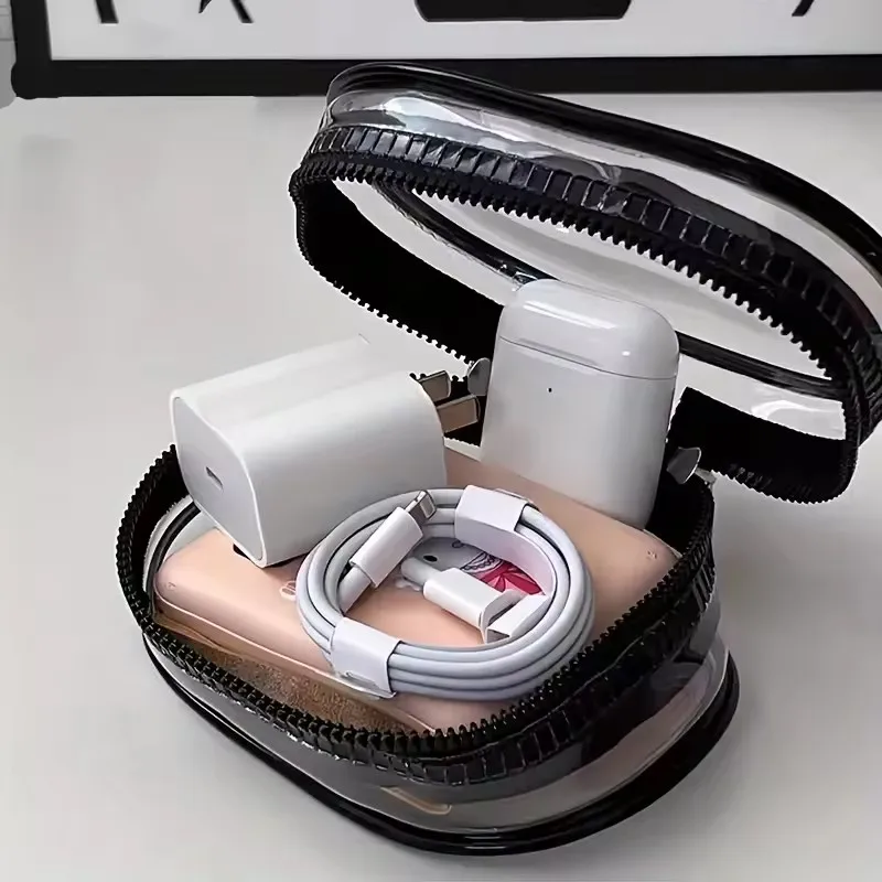 ポータブルミニクリアジッパー収納バッグキーホルダー漫画人形子 - Cable Organizer Travel のレビューと価格