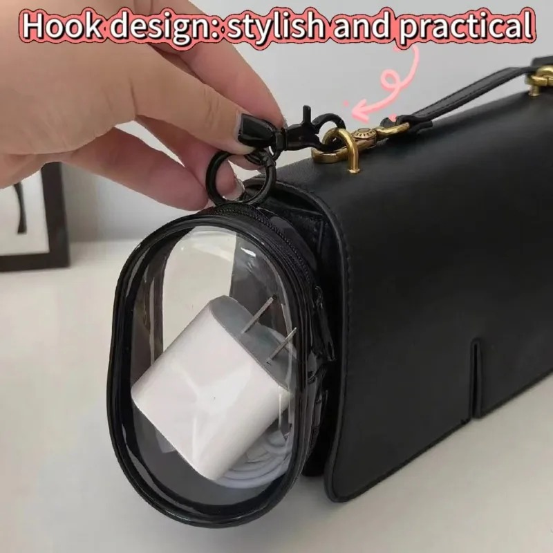 携帯用防水データケーブル収納バッグ 透明PVC多機能オーガナ - Cable Organizer Travel のレビューと価格