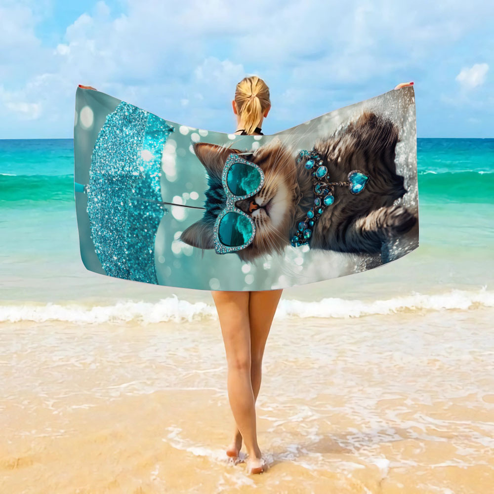 1枚入り特大マイクロファイバービーチタオル、旅行、プール、プ - Travel Towel Quick Dry のレビューと価格