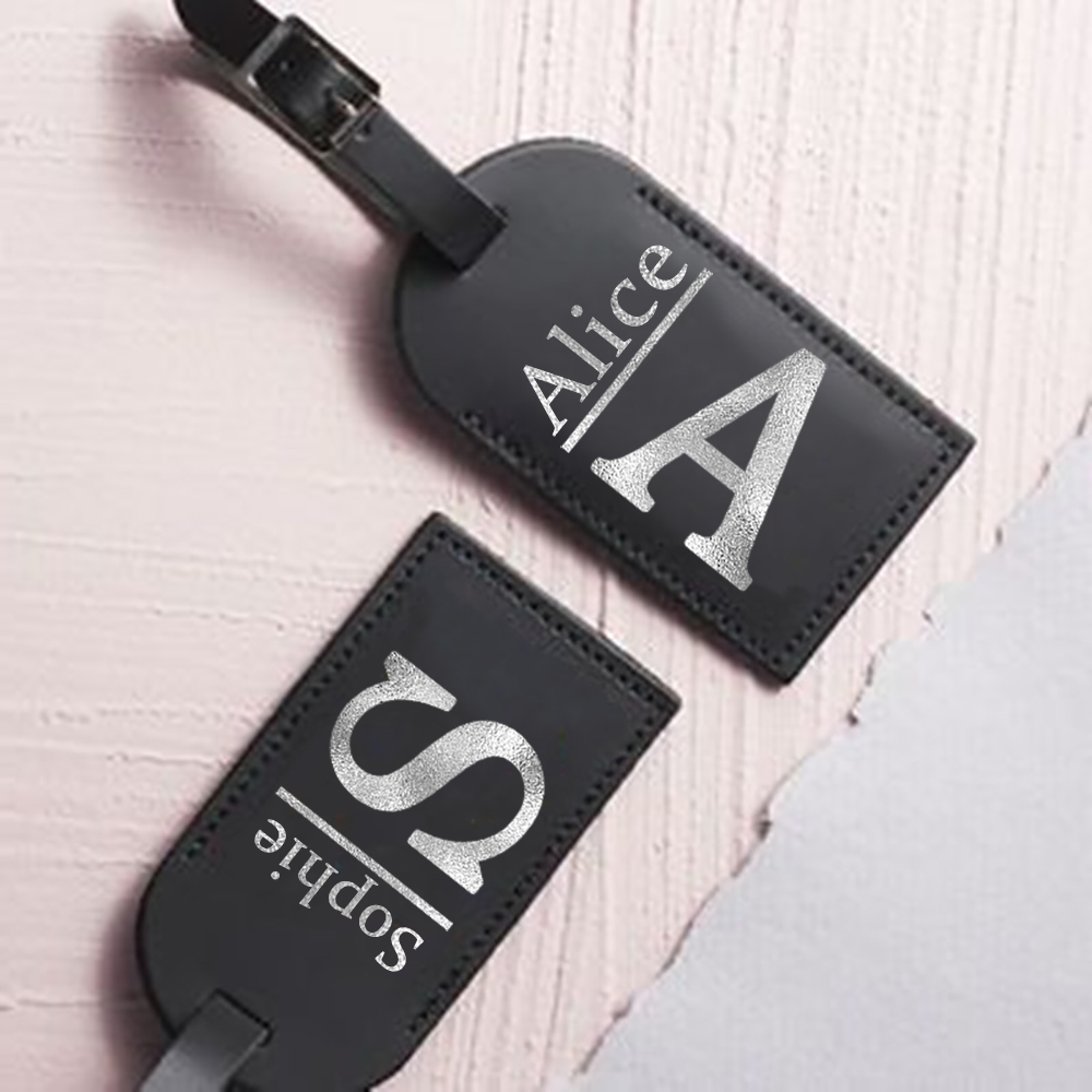 パーソナライズされた名前モノグラム付きレターラゲッジタグ P - Travel Accessories Personalised のレビューと価格
