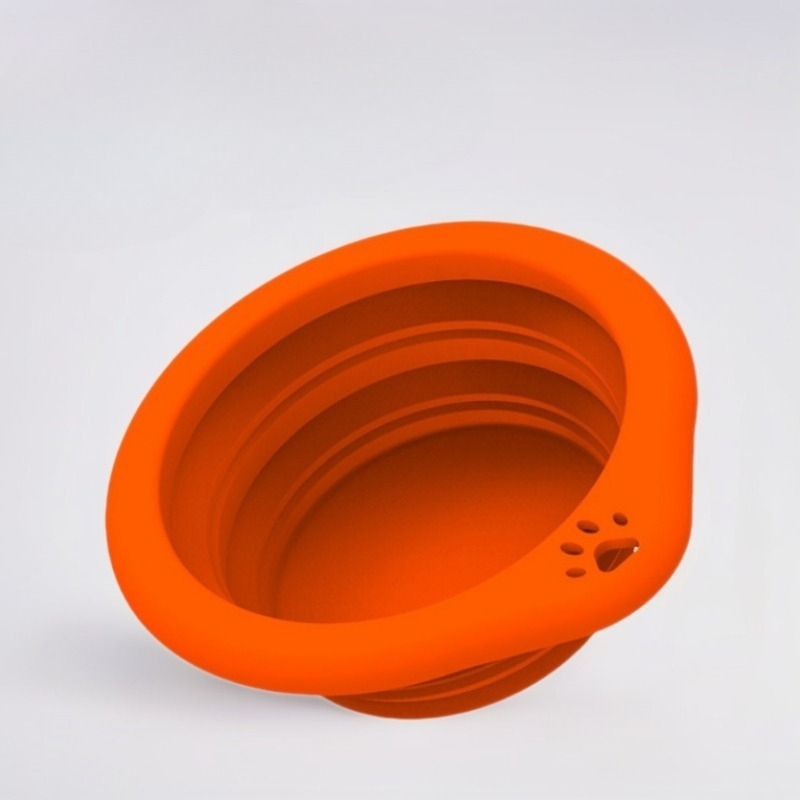 ポータブルシリコンペットボウル折りたたみラウンド食品水皿犬猫 - Travel Accessories Dog のレビューと価格