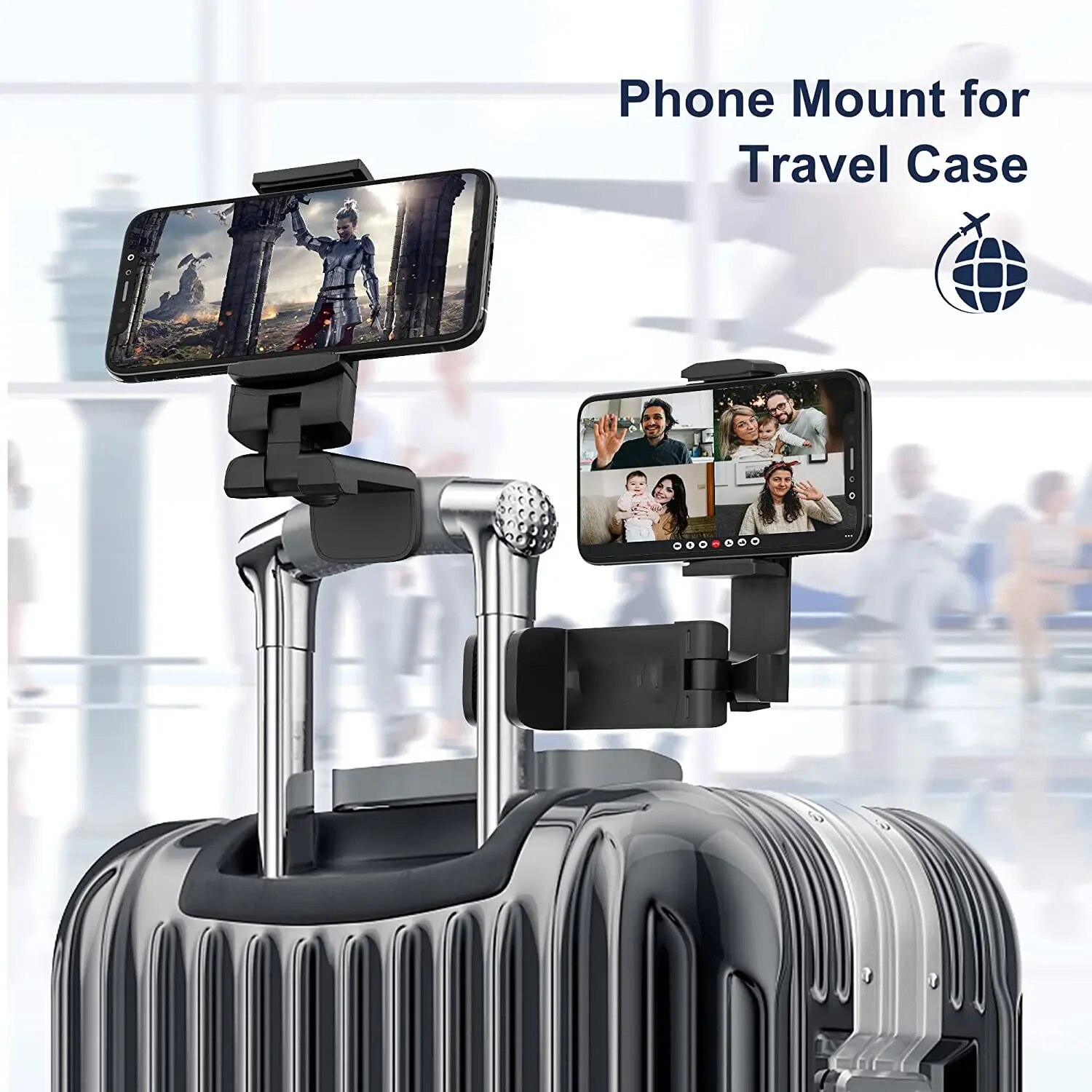 ユニバーサル 360 回転折りたたみ飛行機旅行電話ホルダース - Phone Holder Airplane のレビューと価格