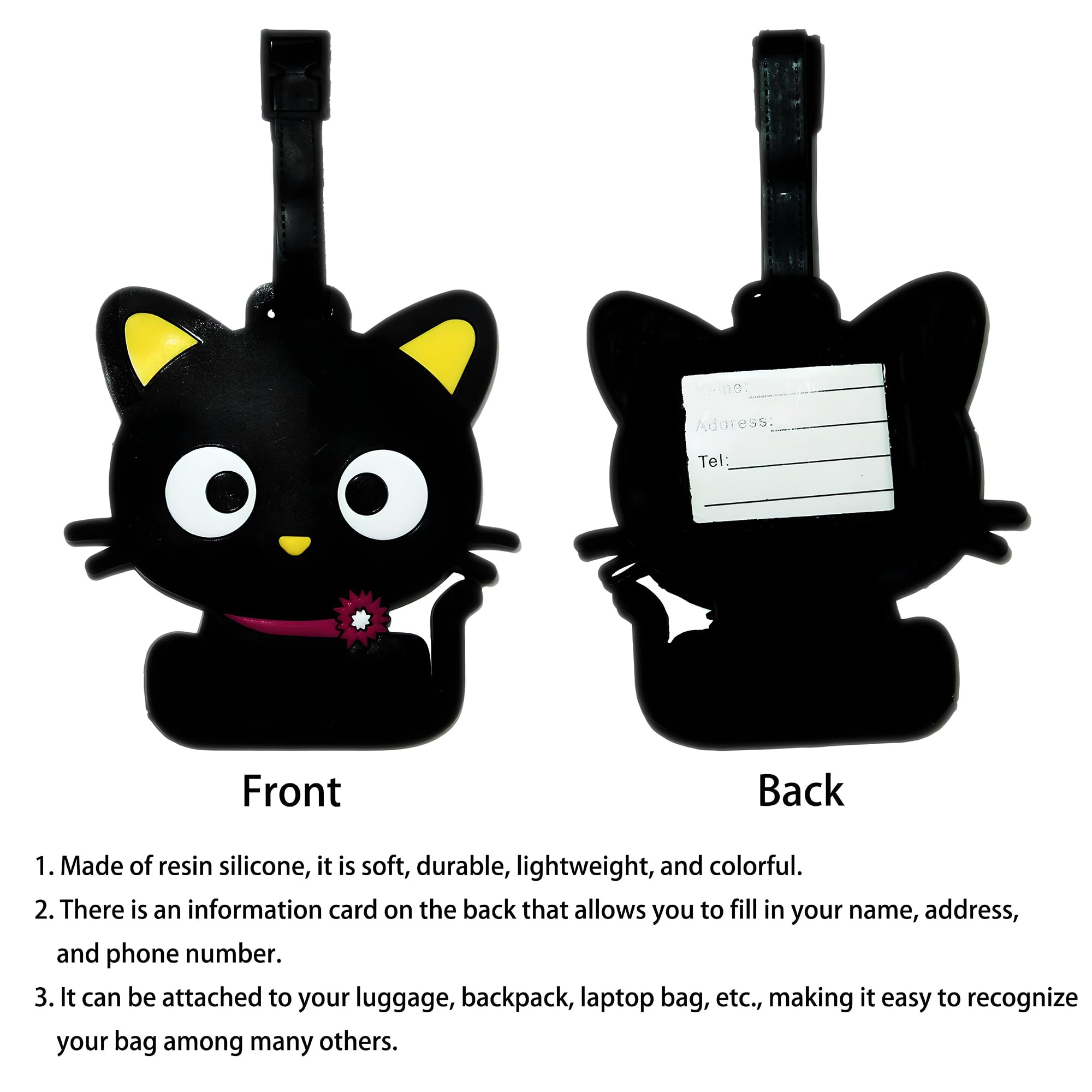 かわいい動物の荷物タグ旅行猫犬うんち恐竜スーツケースIDアド - Travel Accessories Dog のレビューと価格