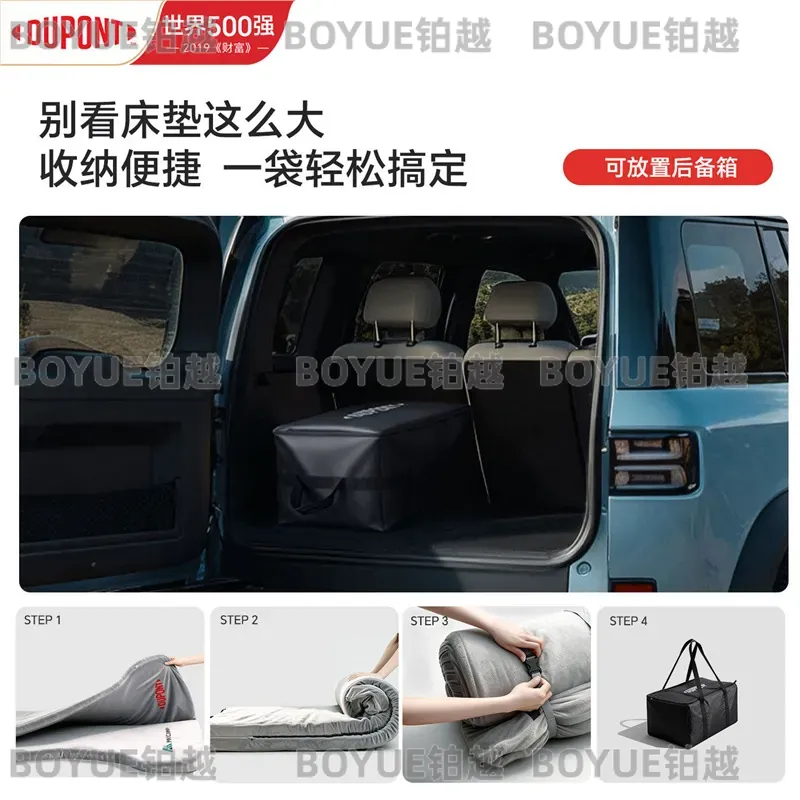 ヒョウ柄チタンカーマットレス SUV 後部座席用長距離旅行用 - Travel Accessories Comfort のレビューと価格