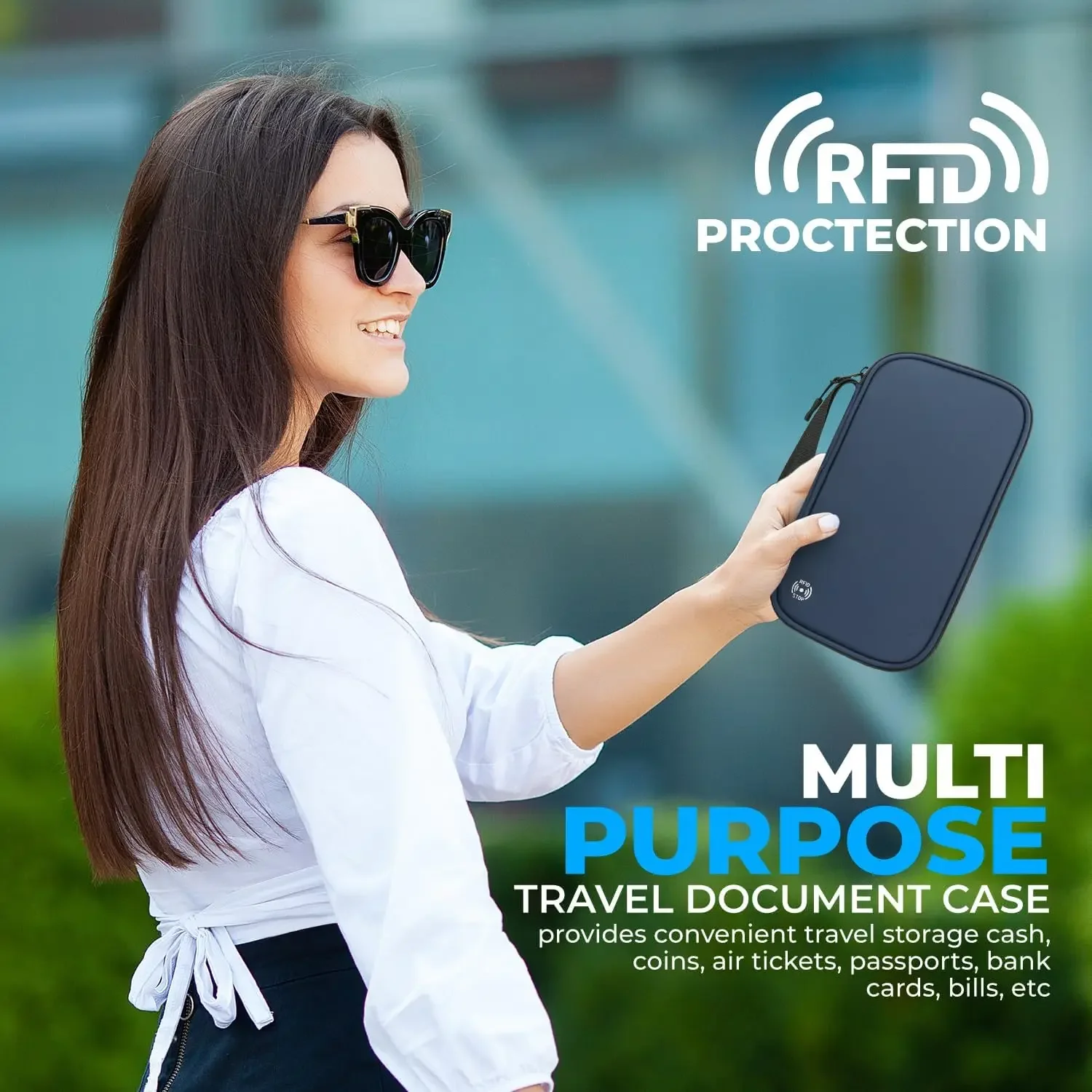 軽量ファミリートラベルパスポートカバーウォレットジッパー付き - Travel Accessories For Plane のレビューと価格