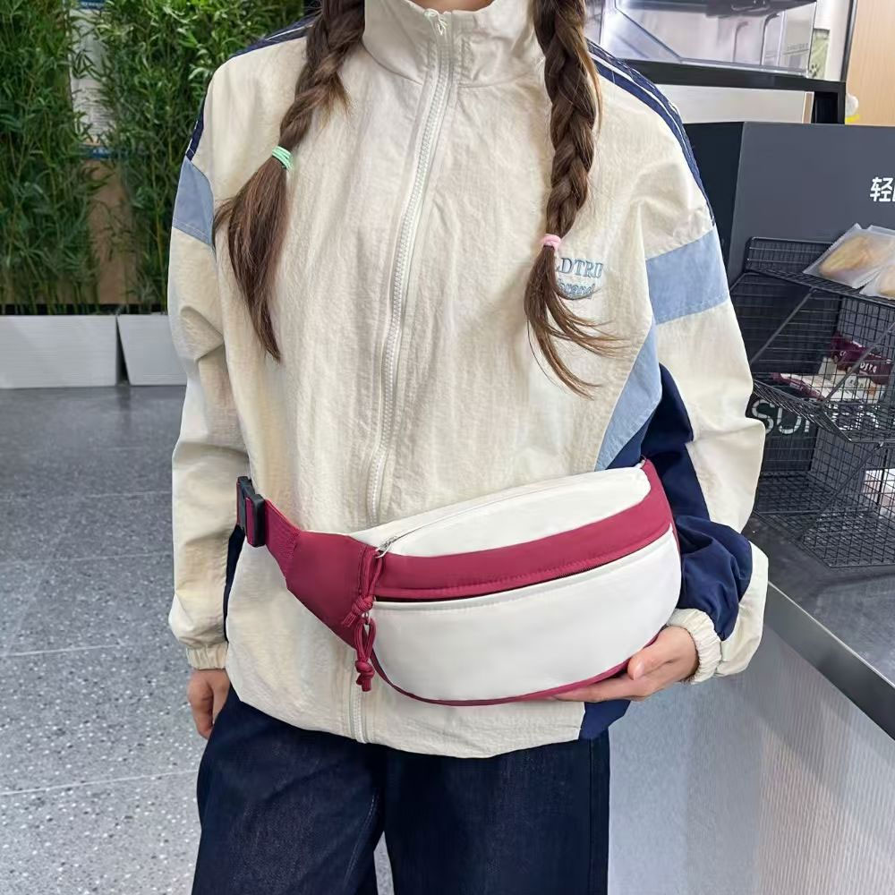 1ピースレディースチェストバッグ、カラーブロックカジュアルシ - Travel Accessories In Japan のレビューと価格