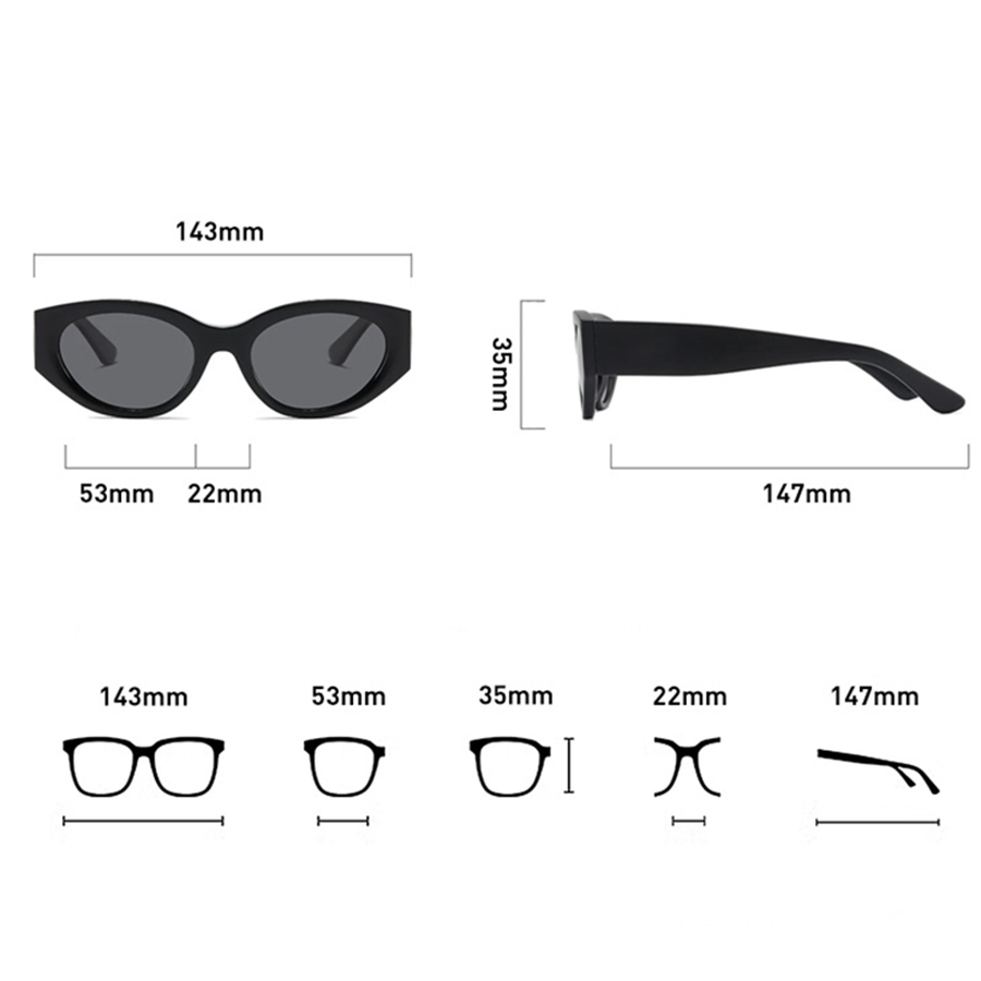 女性男性クラシックキャットアイ偏光サングラス高品質フレーム高 - Travel Accessories Designer のレビューと価格