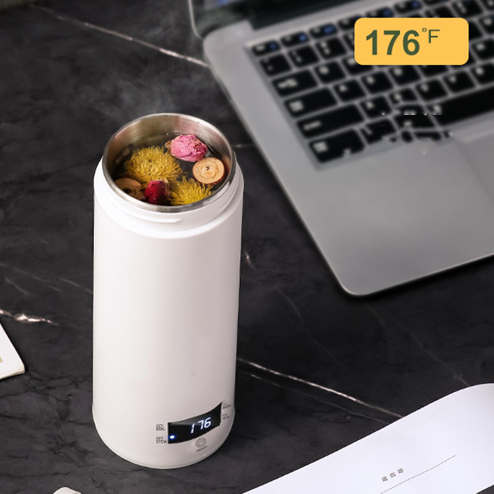 ミニポータブル電気ケトル 450ml 温度調節機能付き 31 - Portable Travel Kettle のレビューと価格