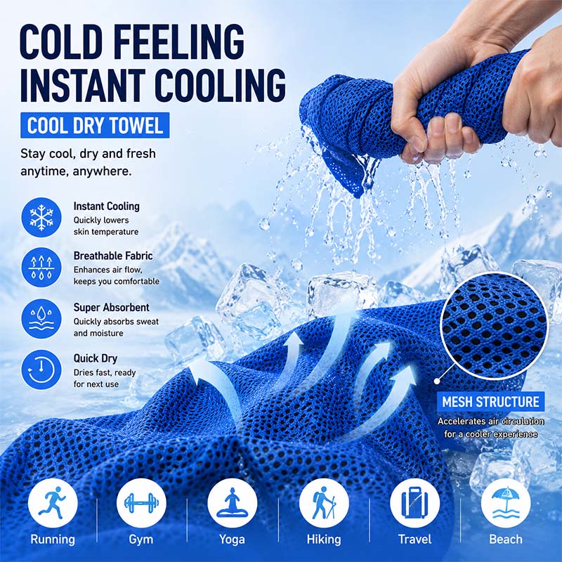 インスタント冷却タオル EVAケース付き 速乾 スポーツジム - Travel Towel Quick Dry のレビューと価格