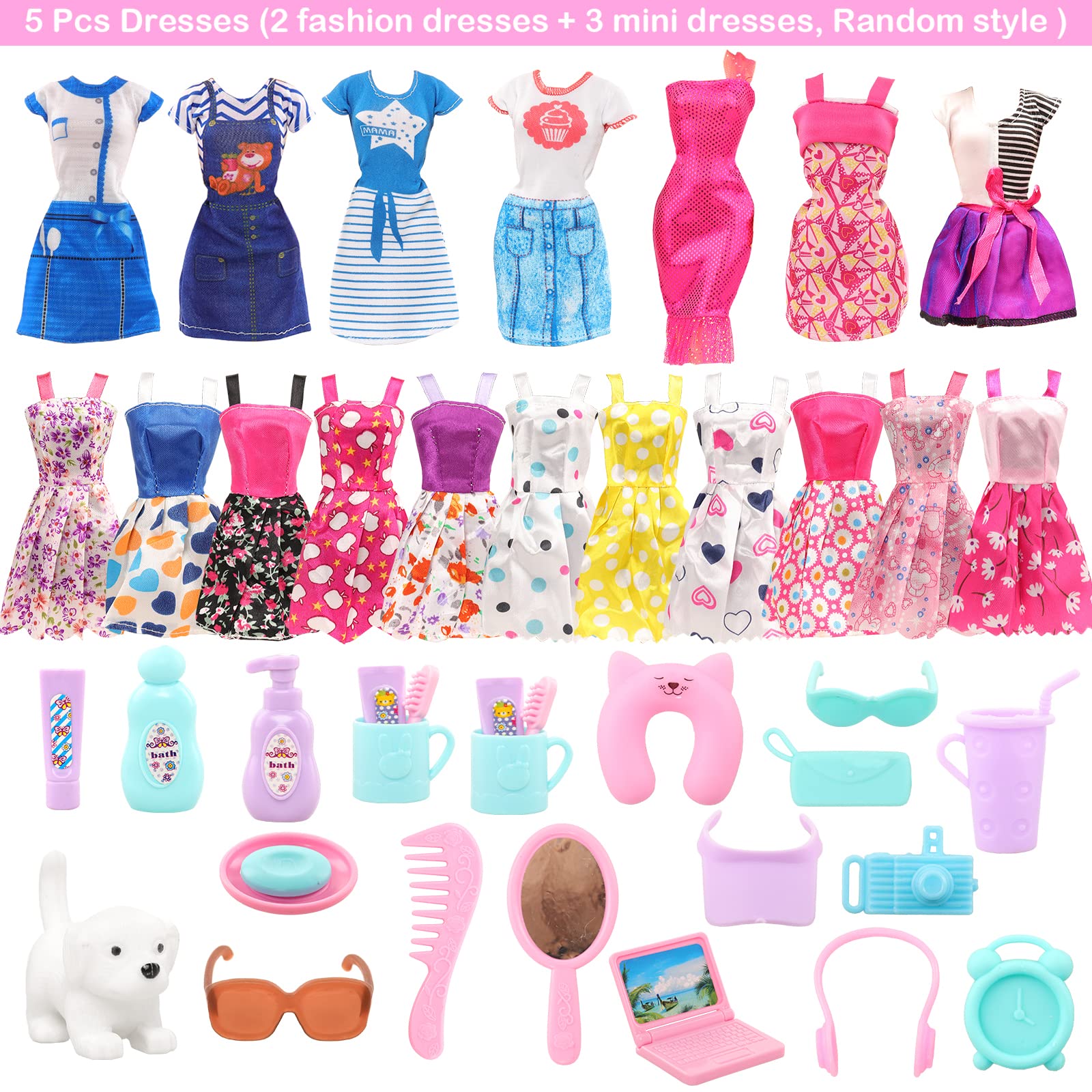 バワ-女の子のための人形の服とアクセサリー,ファッショナブル - Travel Accessories Kids のレビューと価格