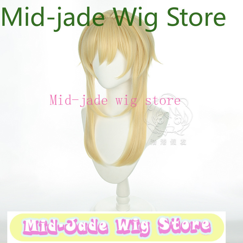原神ルミネコスプレウィッグライトブロンドショートボブヘア三つ - Travel Accessories In Japan のレビューと価格