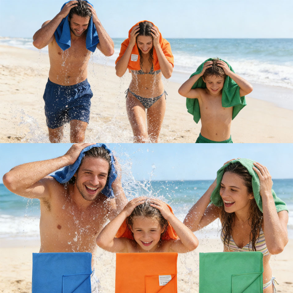 1PC マイクロファイバービーチタオル速乾性軽量コンパクトソ - Travel Towel Quick Dry のレビューと価格