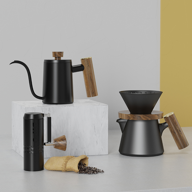 DHPO 高級コーヒーキットセット、二重層コーヒーカップ、手 - Portable Travel Kettle のレビューと価格