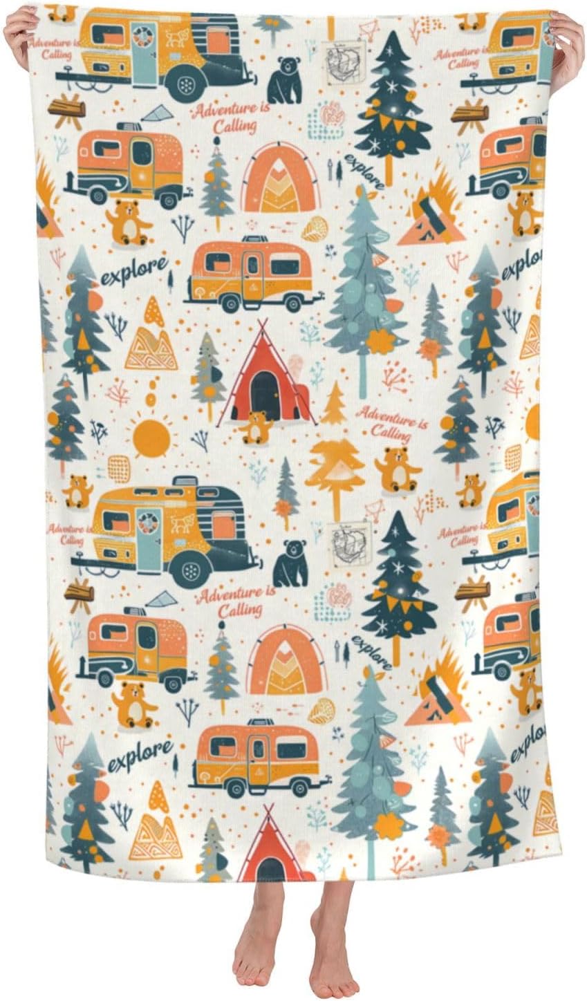 キャンプアドベンチャービーチタオル マイクロファイバー速乾  - Travel Towel Quick Dry のレビューと価格