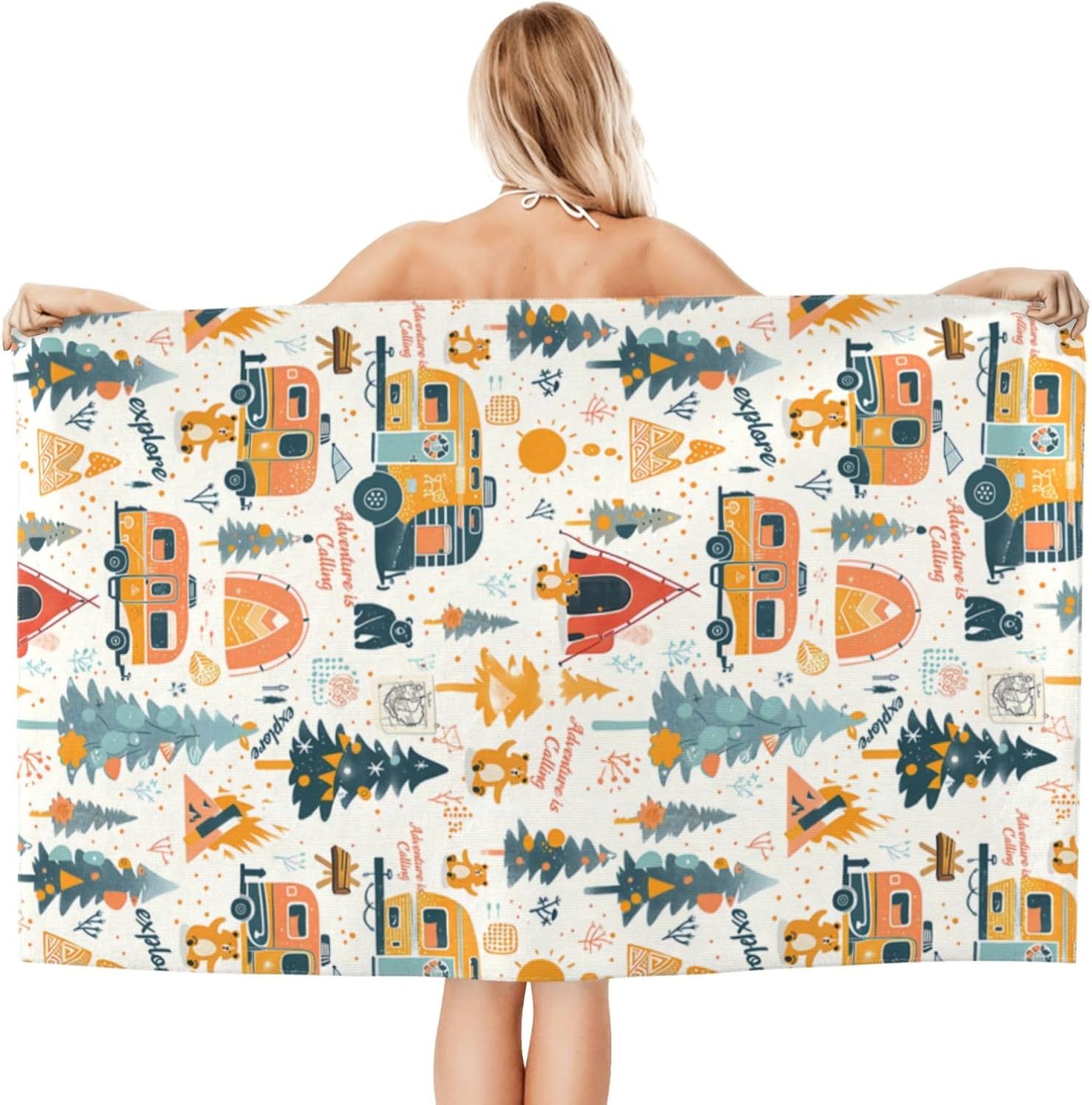 キャンプアドベンチャービーチタオル マイクロファイバー速乾  - Travel Towel Quick Dry のレビューと価格