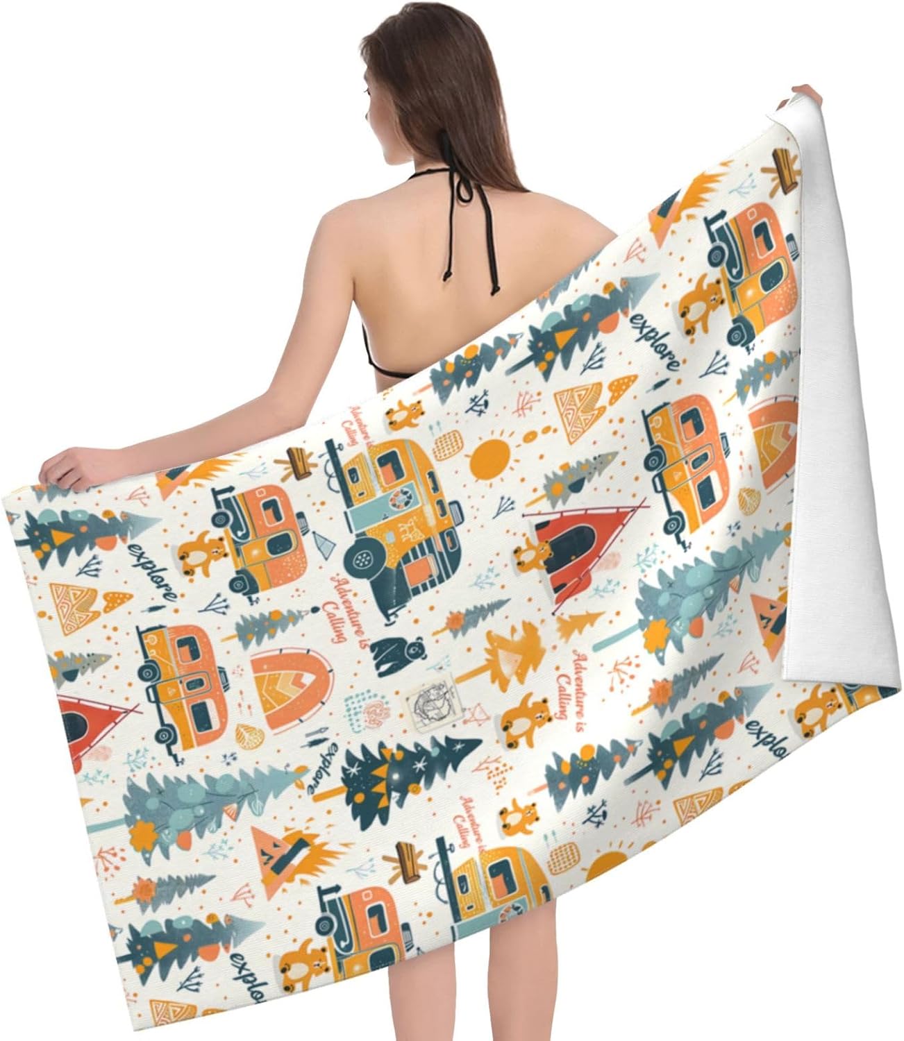 キャンプアドベンチャービーチタオル マイクロファイバー速乾  - Travel Towel Quick Dry のレビューと価格