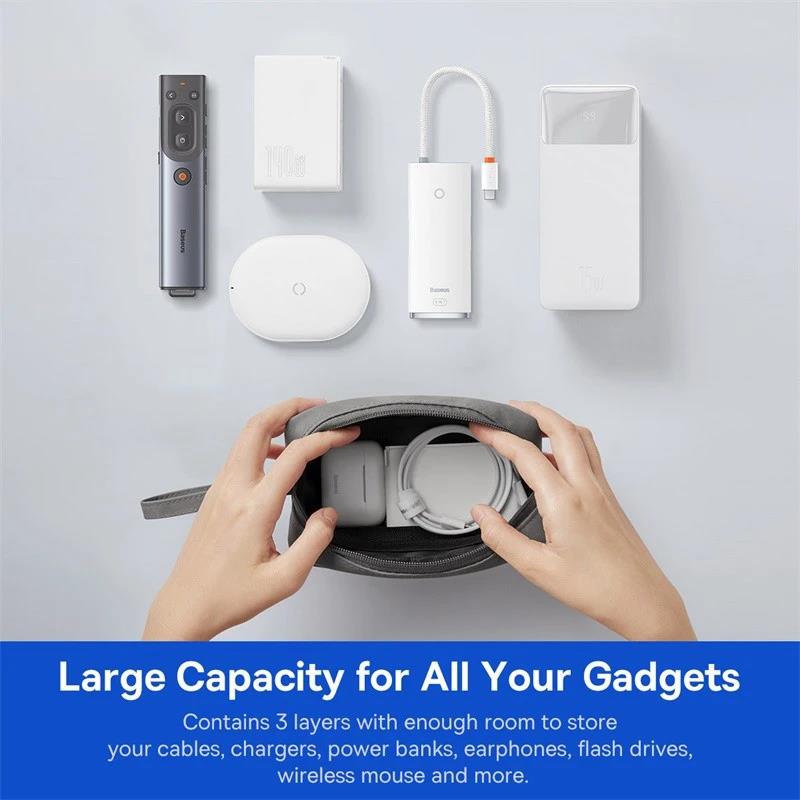 携帯電話防水バッグ旅行用充電器ケーブル収納ケース iPhon - Cable Organizer Travel のレビューと価格