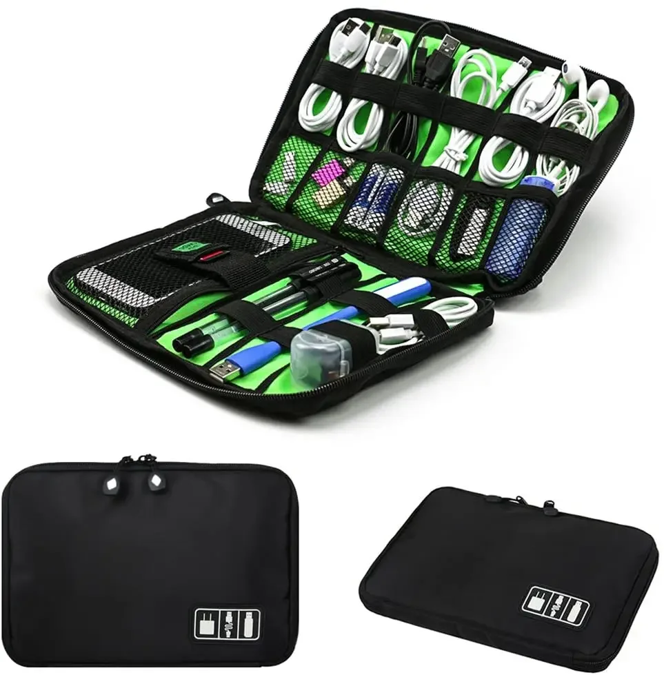 ケーブルオーガナイザー収納バッグシステムキットケース USB - Cable Organizer Travel のレビューと価格